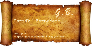 Garzó Bernadett névjegykártya