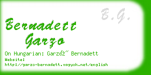 bernadett garzo business card